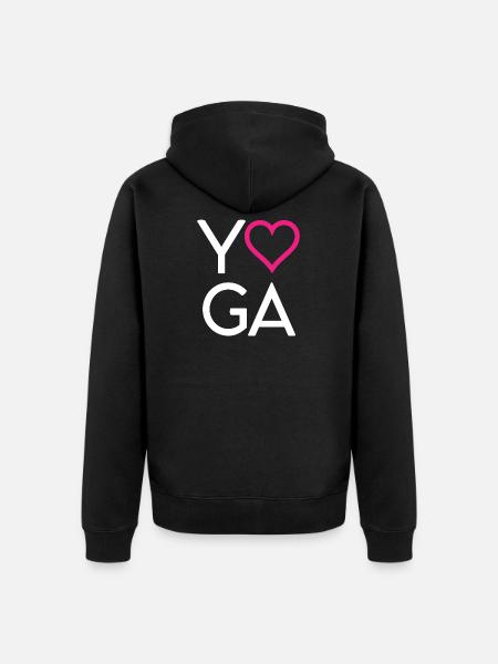 Yoga - Unisex Premium Organic Zip Hoodie - black