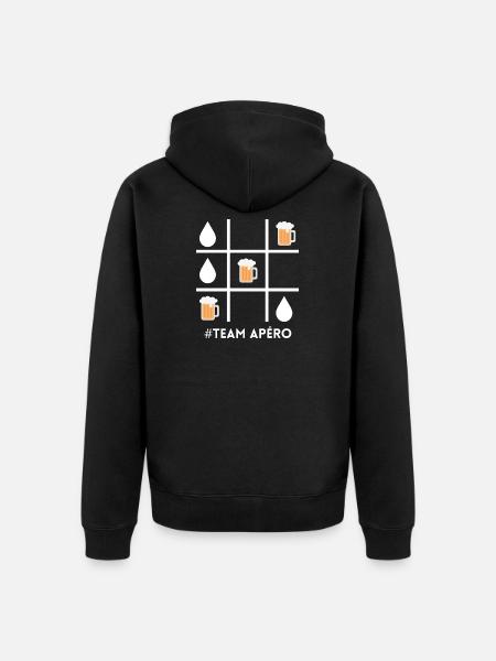Aperitif team, beer, beer fan - Unisex Premium Organic Zip Hoodie - black