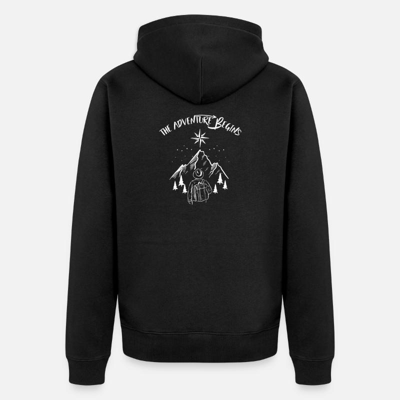 L’aventure commence - Veste à capuche bio Premium Unisexe - noir