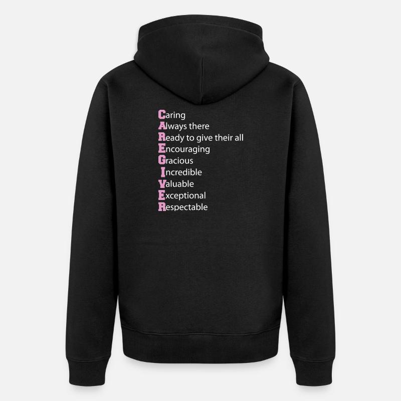 Définition de l’aidant Aidant âgé - Veste à capuche bio Premium Unisexe - noir