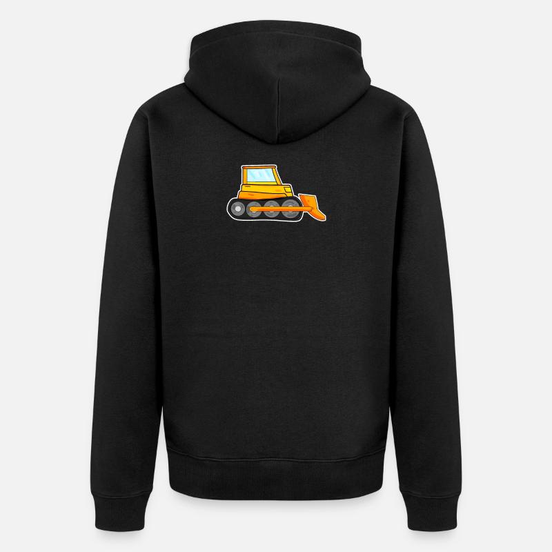 Bagger Baustelle Baggerfahrer - Unisex Premium Bio Zip Hoodie - Schwarz