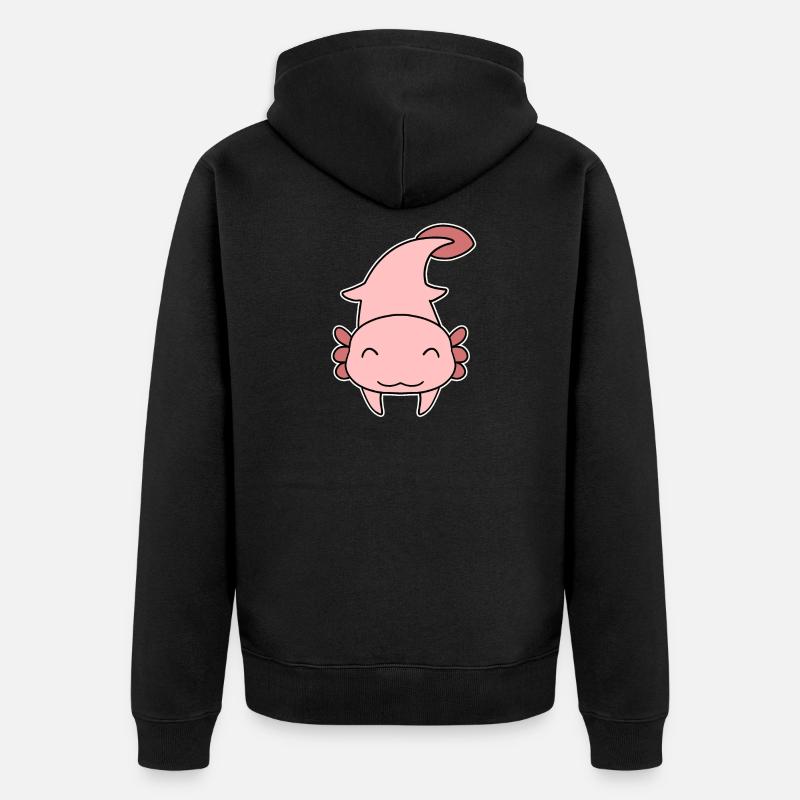 Axolotl motif enfants - Veste à capuche bio Premium Unisexe - noir