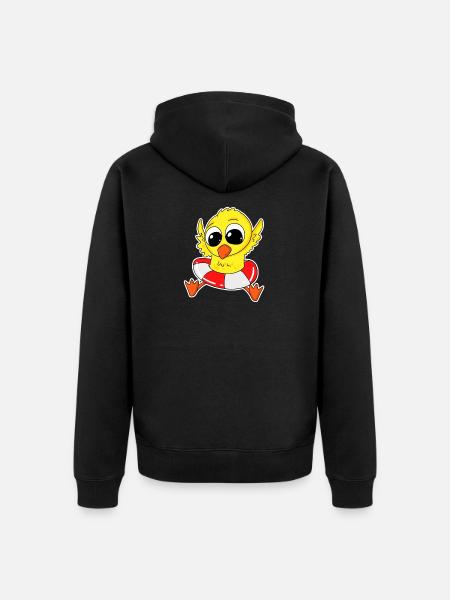 Duck bathing duck bathing - Unisex Premium Organic Zip Hoodie - black