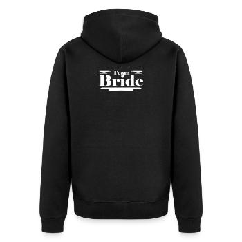 Épouse de l’équipe - Veste à capuche bio Premium Unisexe - noir - Dos - Nico (187cm)