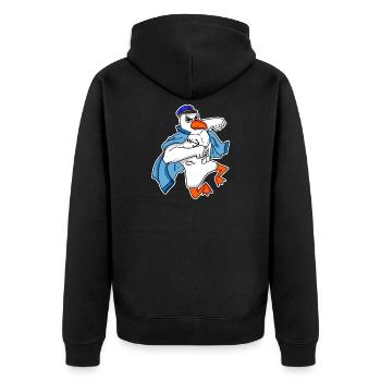Mouette capitaine Faust - Veste à capuche bio Premium Unisexe - noir - Dos - Nico (187cm)
