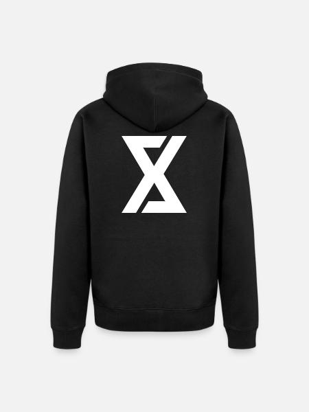 Digital art simple logo - Unisex Premium Organic Zip Hoodie - black