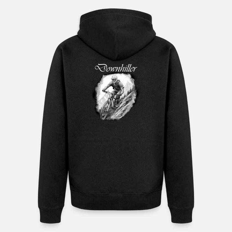 Descente blanche - Veste à capuche bio Premium Unisexe - noir