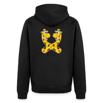 Girafe Girafe - Veste à capuche bio Premium Unisexe - noir - Dos - Nico (187cm)