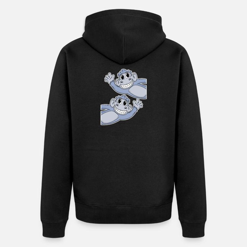 Singe Singe - Veste à capuche bio Premium Unisexe - noir