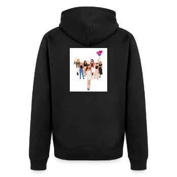 JGA - Unisex Premium Bio Zip Hoodie - Schwarz - Hinten - Nico (187cm)