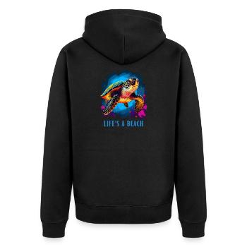 Life's a beach - Veste à capuche bio Premium Unisexe - noir - Dos - Nico (187cm)