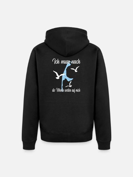 Sylt Design mit Spruch - Unisex Premium Bio Zip Hoodie - Schwarz