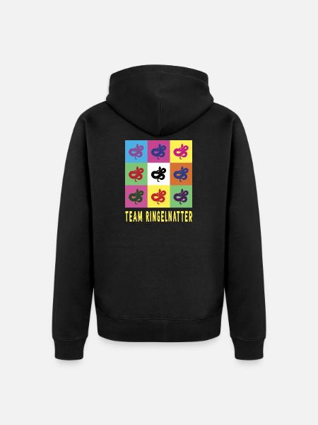 Team grass snake - Unisex Premium Organic Zip Hoodie - black
