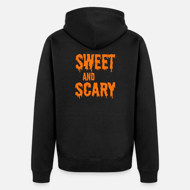 Süß und gruselig - Unisex Premium Bio Zip Hoodie - Schwarz