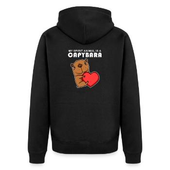 Capybara Wasserschwein Capybaras - Veste à capuche bio Premium Unisexe - noir - Dos - Nico (187cm)