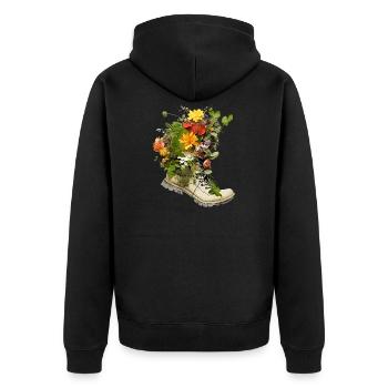 Empreinte écologique Climatiquement neutre, protection de l’environnement - Veste à capuche bio Premium Unisexe - noir - Dos - Nico (187cm)