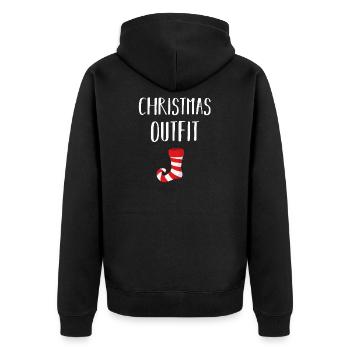 Noël drôle de costume de Noël - Veste à capuche bio Premium Unisexe - noir - Dos - Nico (187cm)