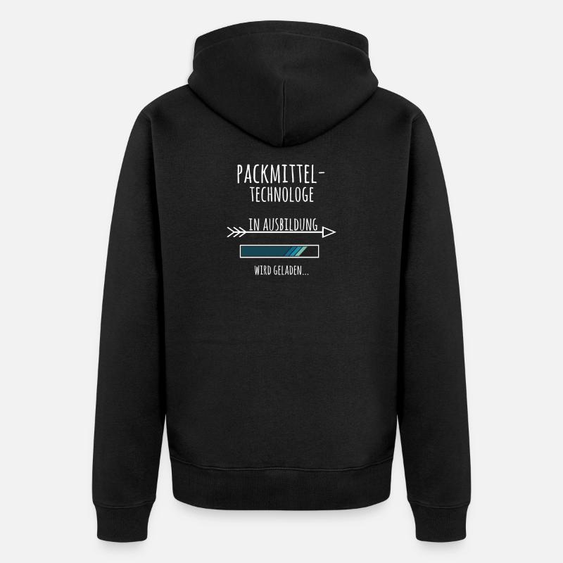 Packmitteltechnologe Ausbildung Beruf Geschenk - Unisex Premium Bio Zip Hoodie - Schwarz