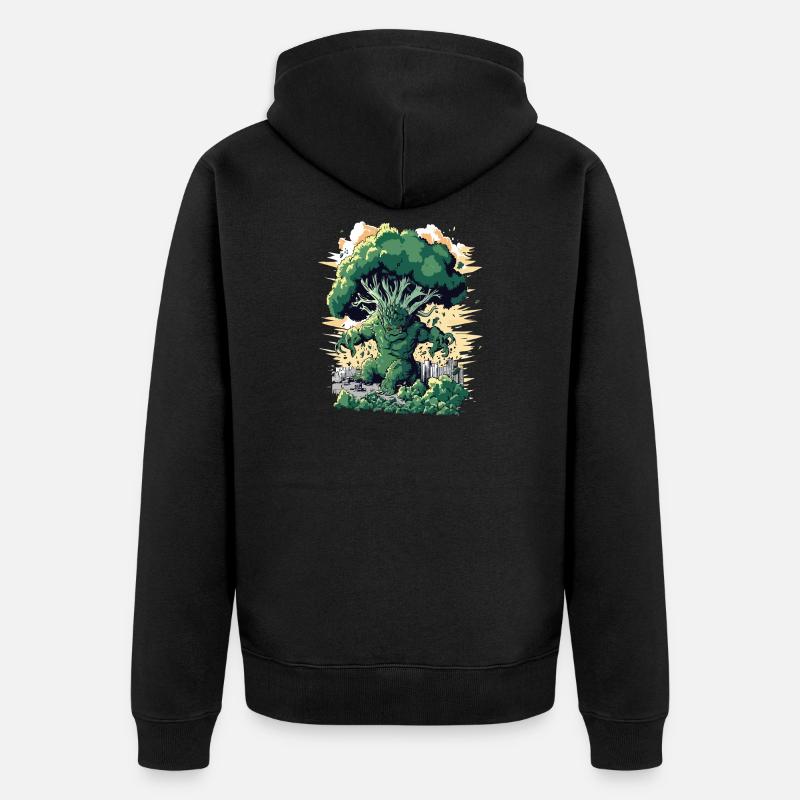 Brocoli géant Monster Brocoli - Veste à capuche bio Premium Unisexe - noir