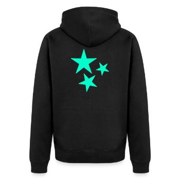 NOËL. ANNEE. ANNIVERSAIRE. RETRAITE. PAPA. MAMAM. - Veste à capuche bio Premium Unisexe - noir - Dos - Nico (187cm)