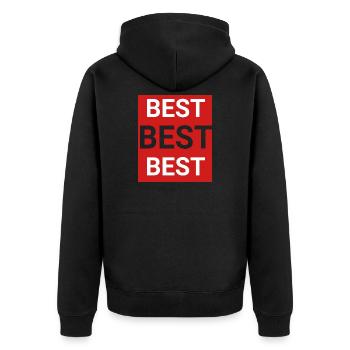 Meilleur - Veste à capuche bio Premium Unisexe - noir - Dos - Nico (187cm)