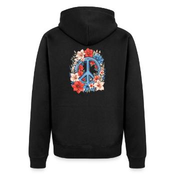 Signe de paix - Veste à capuche bio Premium Unisexe - noir - Dos - Nico (187cm)