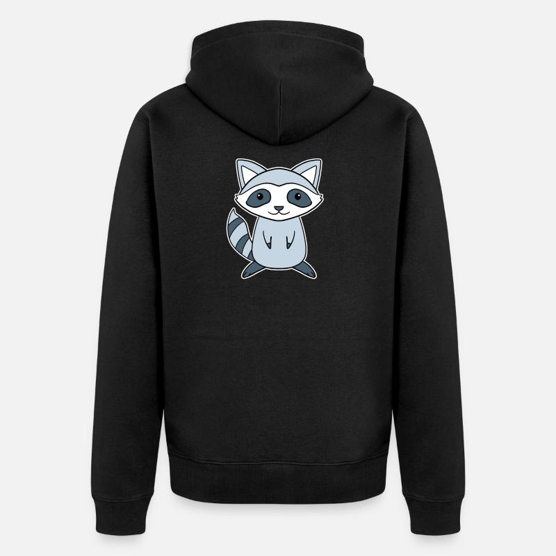 Raton laveur - Veste à capuche bio Premium Unisexe - noir