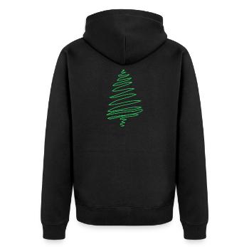 Frohe weihnachten Frohe weihnachten Frohe weihnach - Unisex Premium Bio Zip Hoodie - Schwarz - Hinten - Nico (187cm)