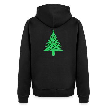 Frohe weihnachten Frohe weihnachten Frohe weihnach - Unisex Premium Bio Zip Hoodie - Schwarz - Hinten - Nico (187cm)