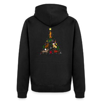 Dackel Tree Christmas - Veste à capuche bio Premium Unisexe - noir - Dos - Nico (187cm)