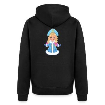 Ded Moroz Snegourotchka, Père Noël russe - Veste à capuche bio Premium Unisexe - noir - Dos - Nico (187cm)