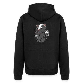 Skunk Family - Skunk avec bébé - Veste à capuche bio Premium Unisexe - noir - Dos - Nico (187cm)