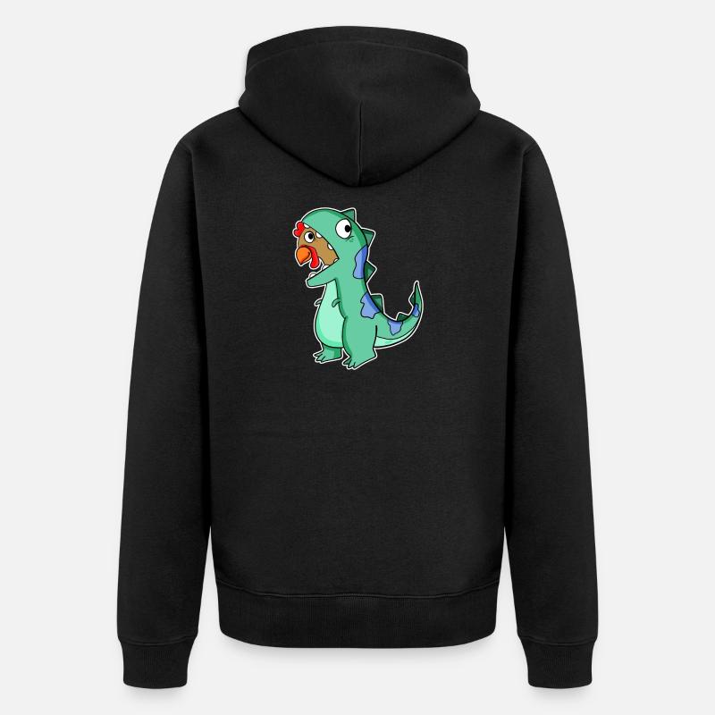 Déguisement de dinosaure poulet - Veste à capuche bio Premium Unisexe - noir