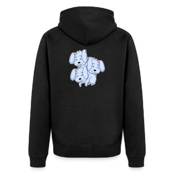 Motif de lapin - Veste à capuche bio Premium Unisexe - noir - Dos - Nico (187cm)