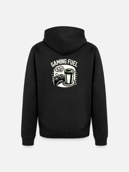 Gaming Fuel Coffee - Unisex Premium Organic Zip Hoodie - black