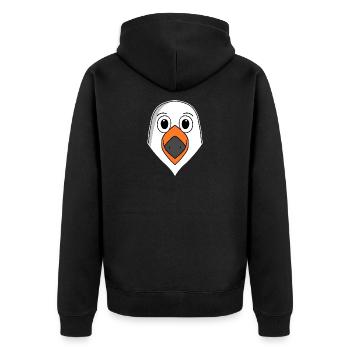 Seagull Animal Head Animal Head Seagull Head - Unisex Premium Organic Zip Hoodie - black - Back - Nico (187cm)