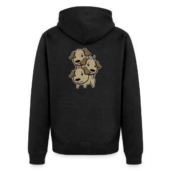 Chiens Propriétaires de chiens Chien - Veste à capuche bio Premium Unisexe - noir - Dos - Nico (187cm)