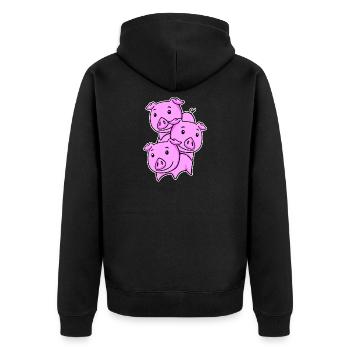 Cochons Cochon Cochon - Veste à capuche bio Premium Unisexe - noir - Dos - Nico (187cm)