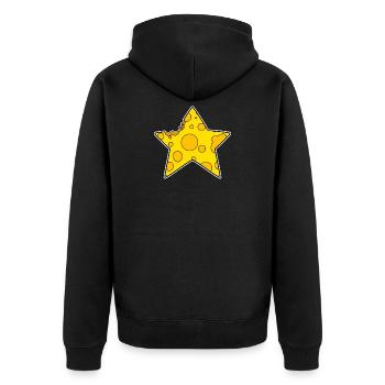 Étoile du fromage - Veste à capuche bio Premium Unisexe - noir - Dos - Nico (187cm)