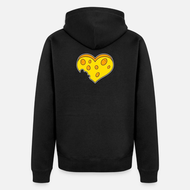 Coeur de fromage - Veste à capuche bio Premium Unisexe - noir