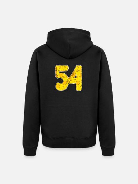 54 years of Lustig Käse - Unisex Premium Organic Zip Hoodie - black