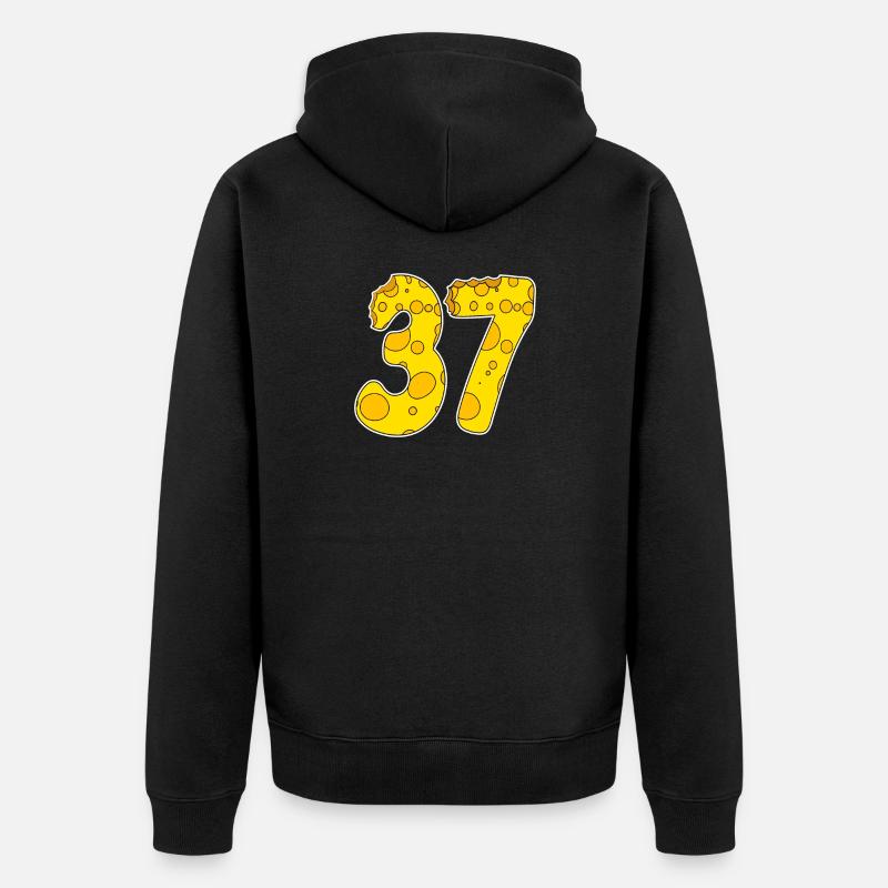 37 ans Lustig Käse - Veste à capuche bio Premium Unisexe - noir