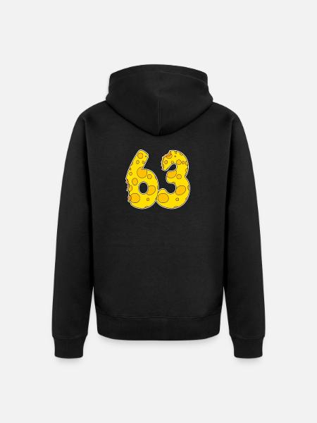 63 years of Lustig Käse - Unisex Premium Organic Zip Hoodie - black