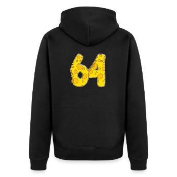 64 ans de Lustig Käse - Veste à capuche bio Premium Unisexe - noir - Dos - Nico (187cm)