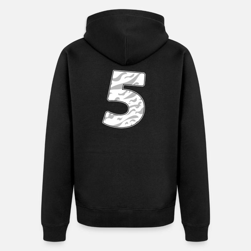 5 - Unisex Premium Bio Zip Hoodie - Schwarz
