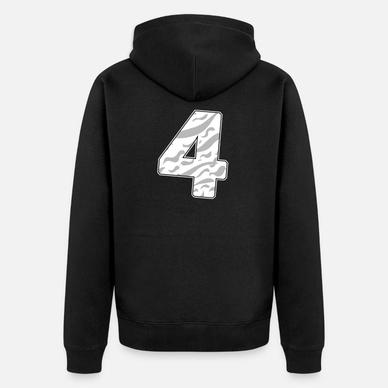 4 - Quatre - Veste à capuche bio Premium Unisexe - noir