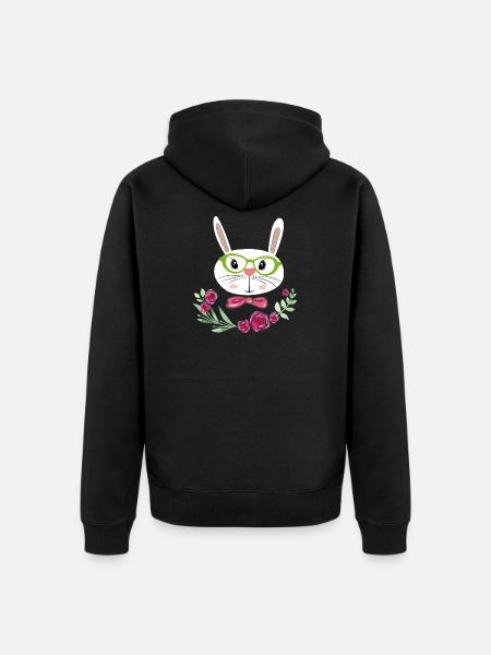 Easter Bunny Easter - Unisex Premium Organic Zip Hoodie - black