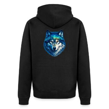 Loup - Veste à capuche bio Premium Unisexe - noir - Dos - Nico (187cm)