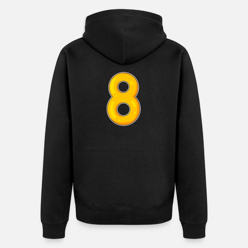 8 Jaune - Veste à capuche bio Premium Unisexe - noir