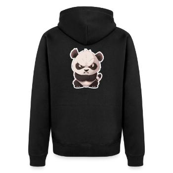 Cute baby panda panda snapped - Unisex Premium Organic Zip Hoodie - black - Back - Nico (187cm)